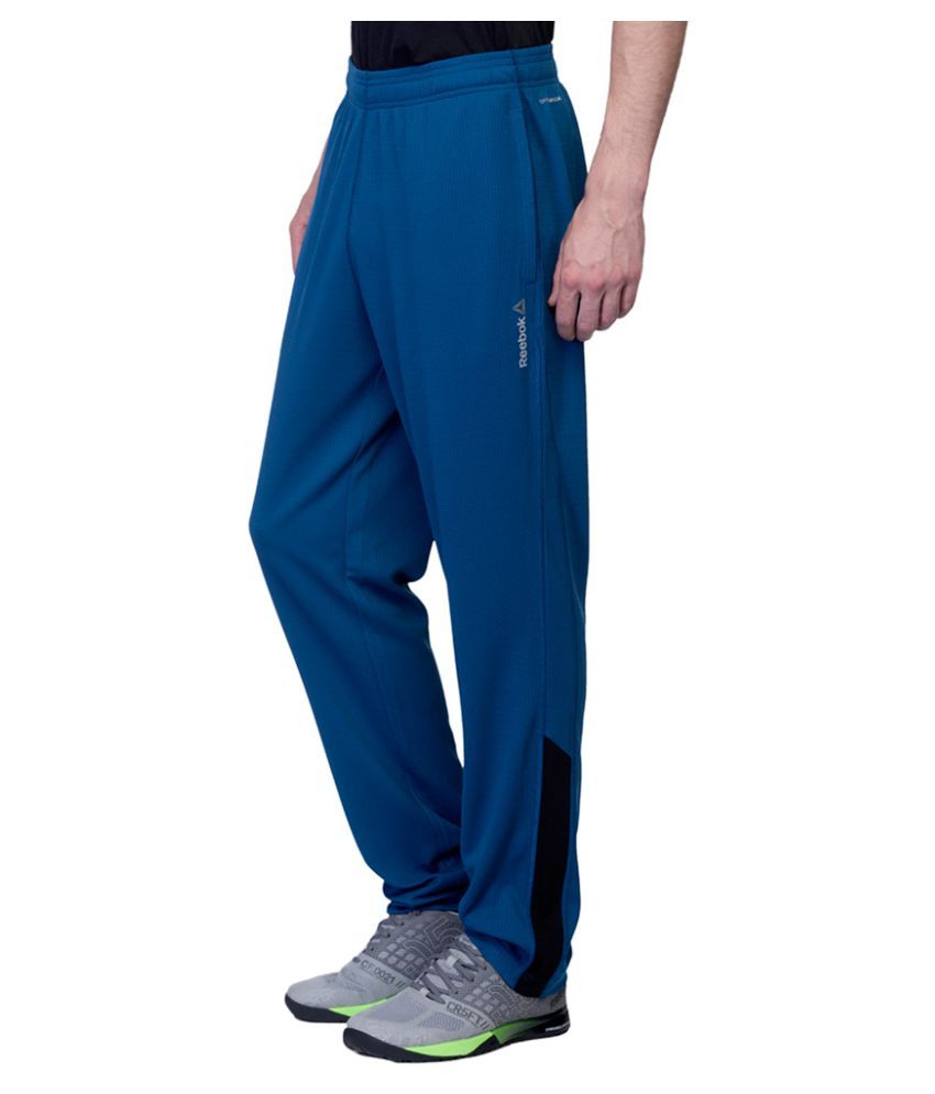 reebok blue track pants