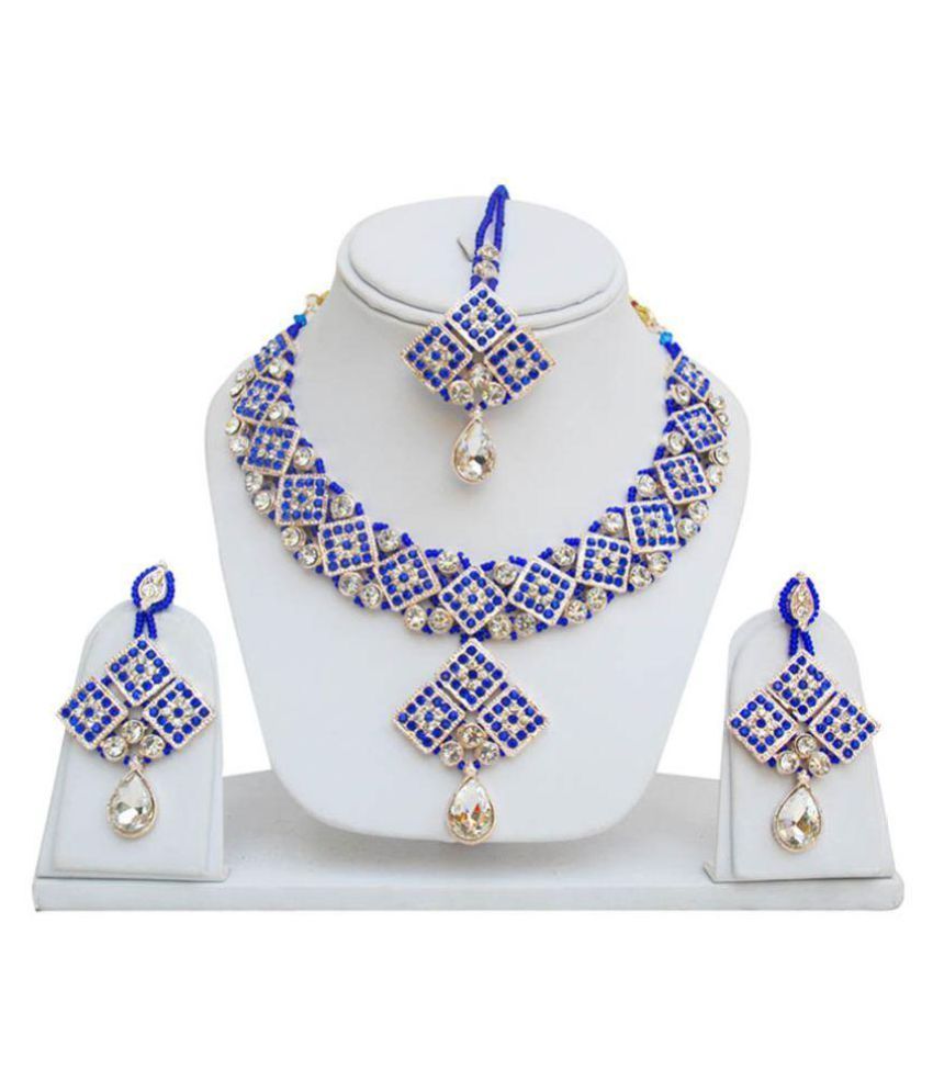 Stylo Fashion Exclusive Blue alloy Necklace Set. Buy Stylo Fashion Exclusive Blue alloy