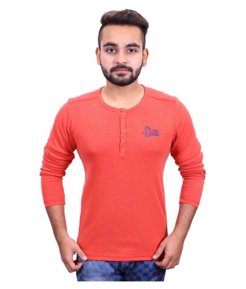 John Berg Orange Round T-Shirt - Buy 