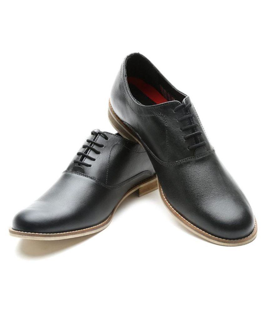 UCB Black Oxford Genuine Leather Formal Shoes Price in India- Buy UCB ...