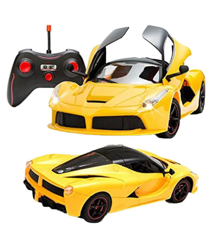 yellow ferrari remote control car