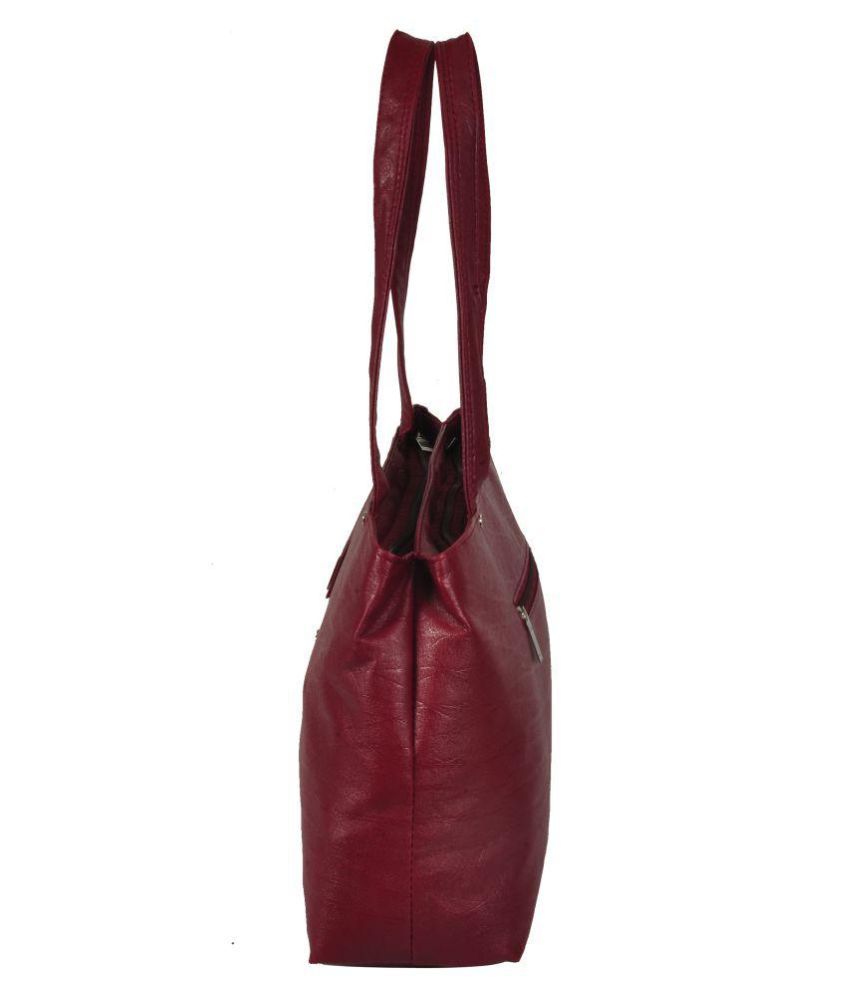 Hamiroo Maroon Faux Leather Shoulder Bag - Buy Hamiroo Maroon Faux ...