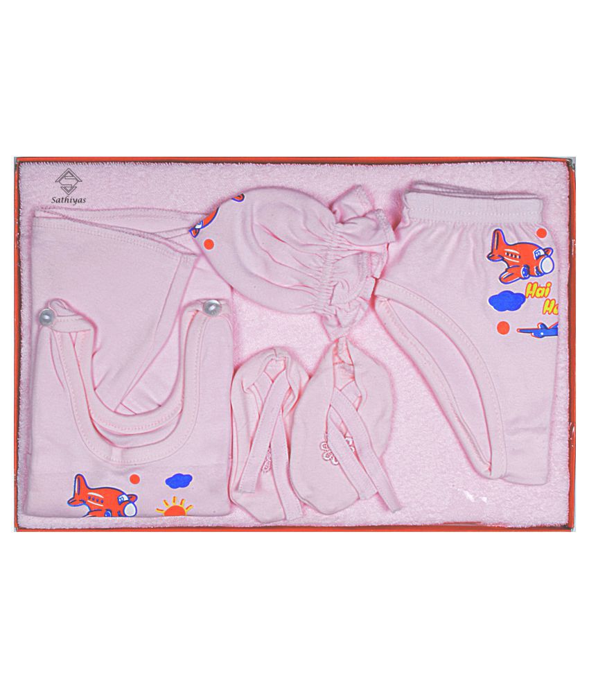     			Sathiyas Pink 100% Cotton Gift Set - Pack of 5