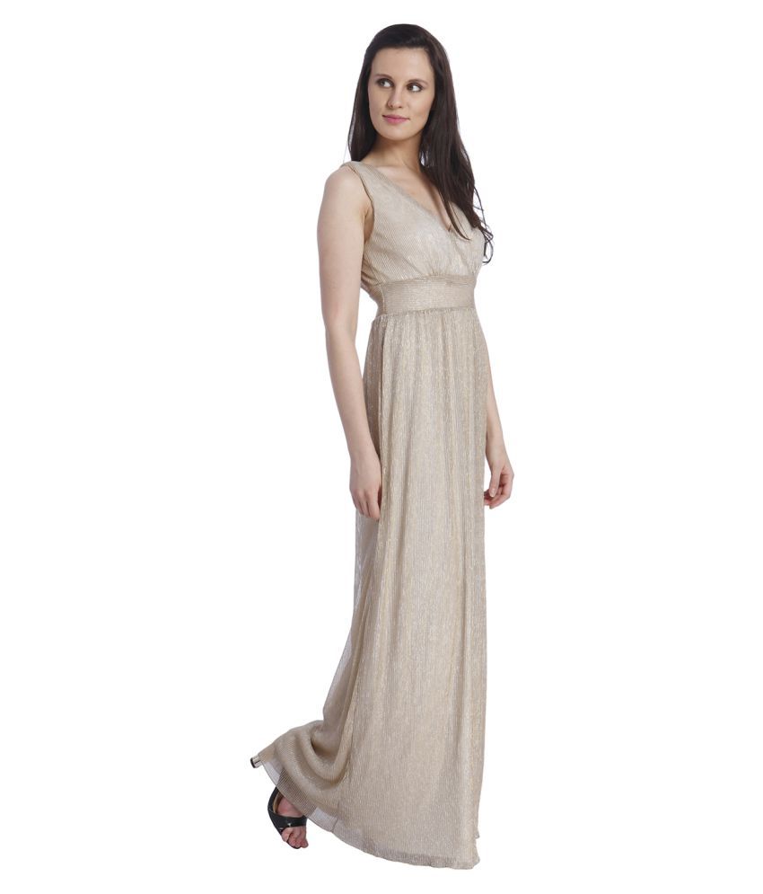 poly material long gown styles
