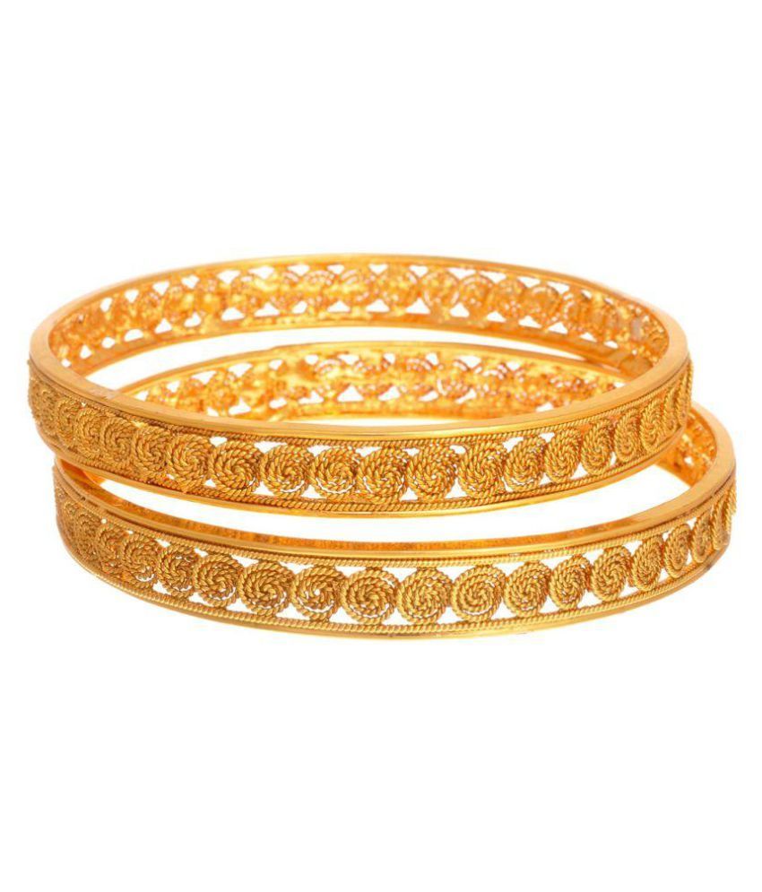     			JFL - Jewellery For Less Golden Bangle Set