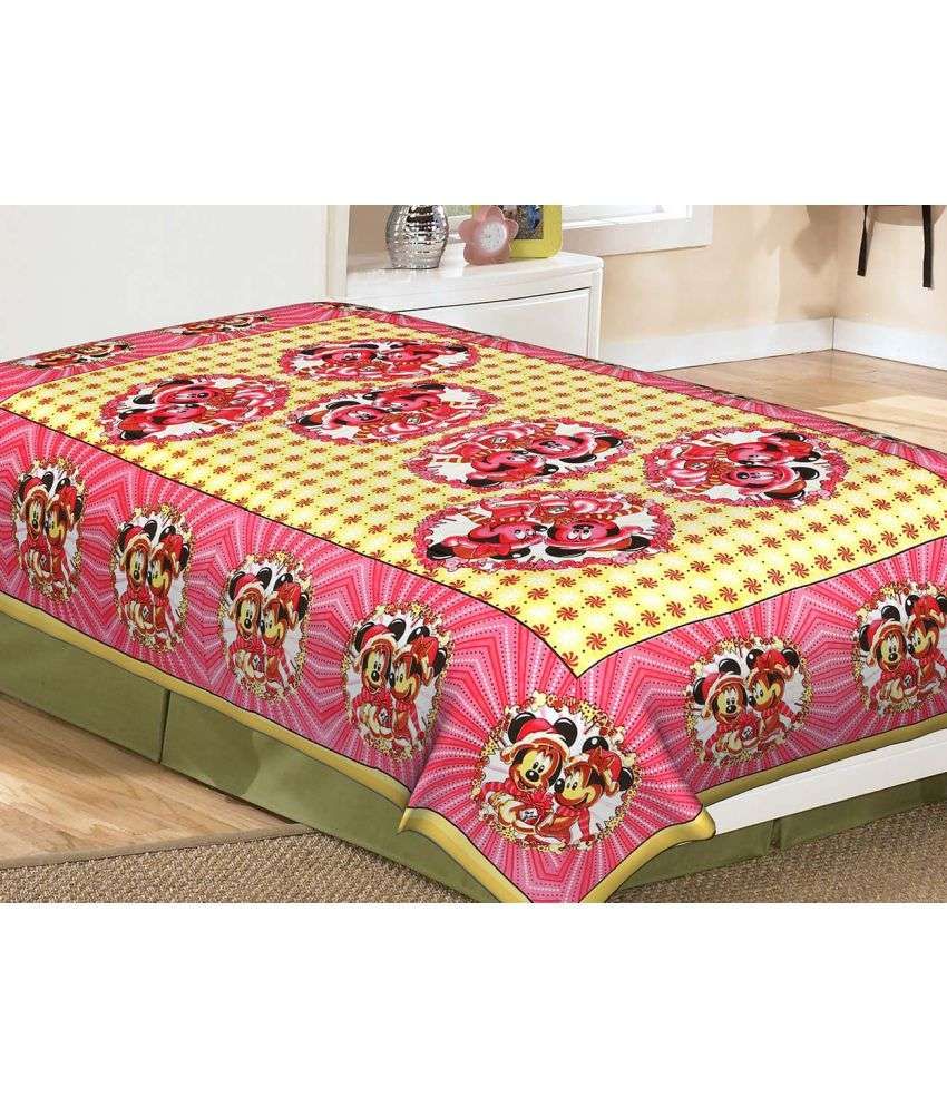 Metro Living Single Cotton Multi Cartoons Bed Sheet Buy Metro Living