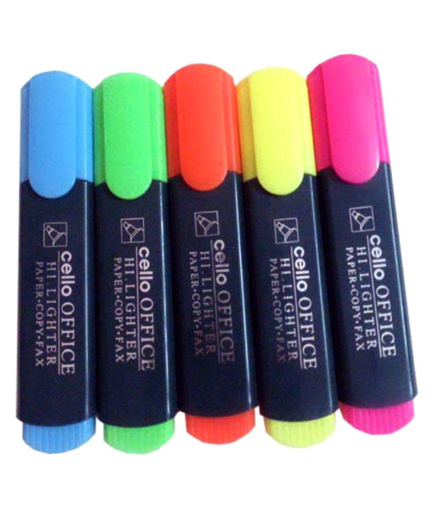 Cello Assorted/Multicolour highlighter: Buy Online at Best Price in ...