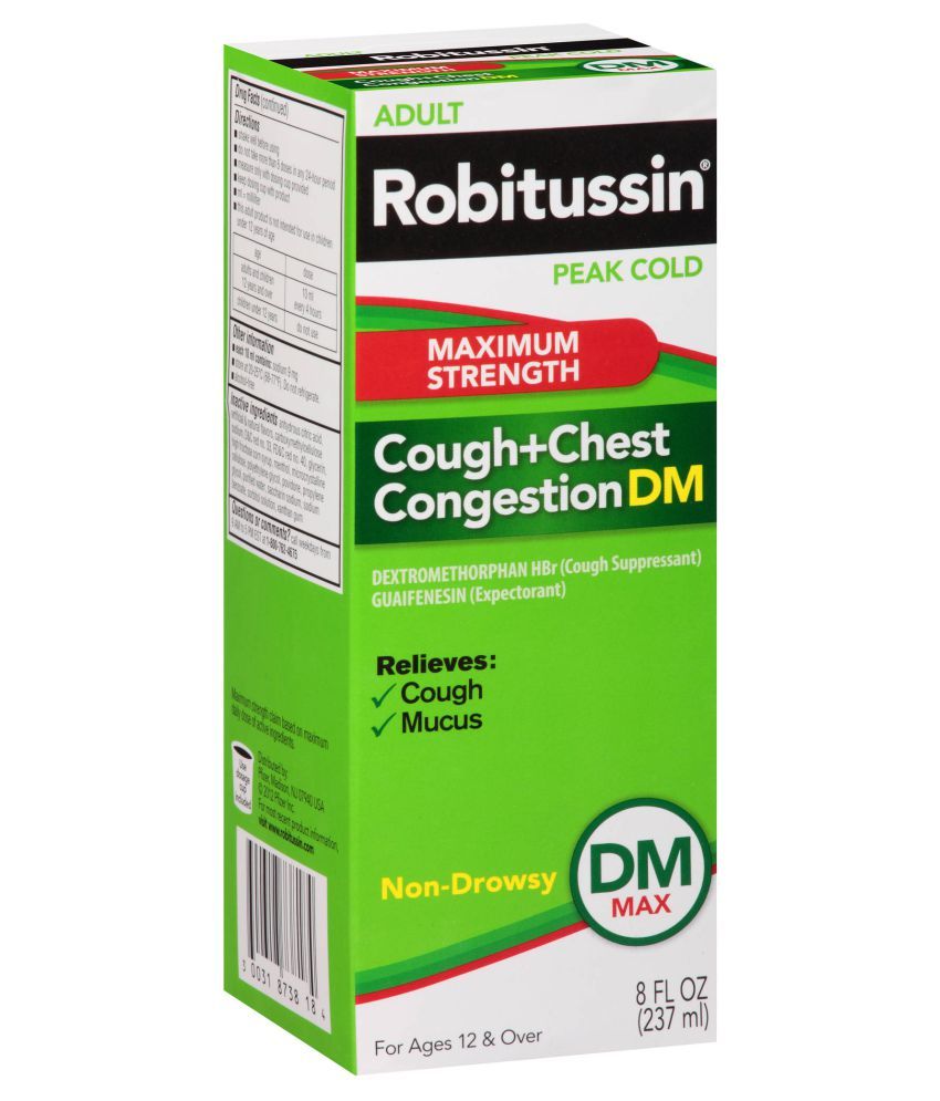 Robitussin Maximum Strength Cough+Chest Congestion DM 237 ml Buy