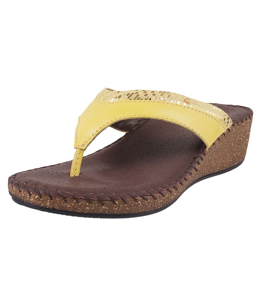 wedge heels yellow