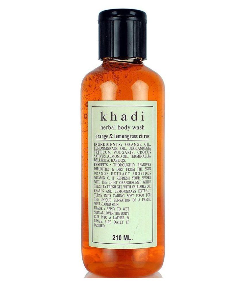     			Khadi Herbal Orange & Lemongrass Citrus Herbal Body Wash 210 ml