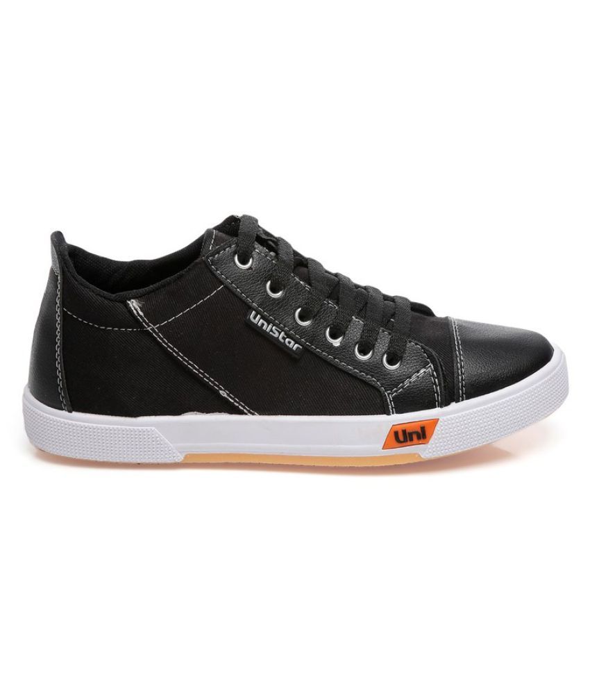 Unistar Canvas Sneakers Black Casual 