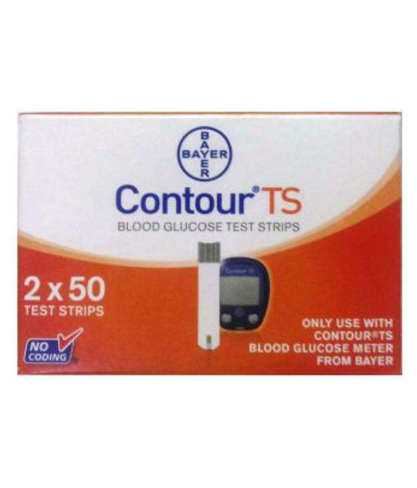     			Bayer Contour TS 100 Sugar Test Strips (Pack of 50*2)