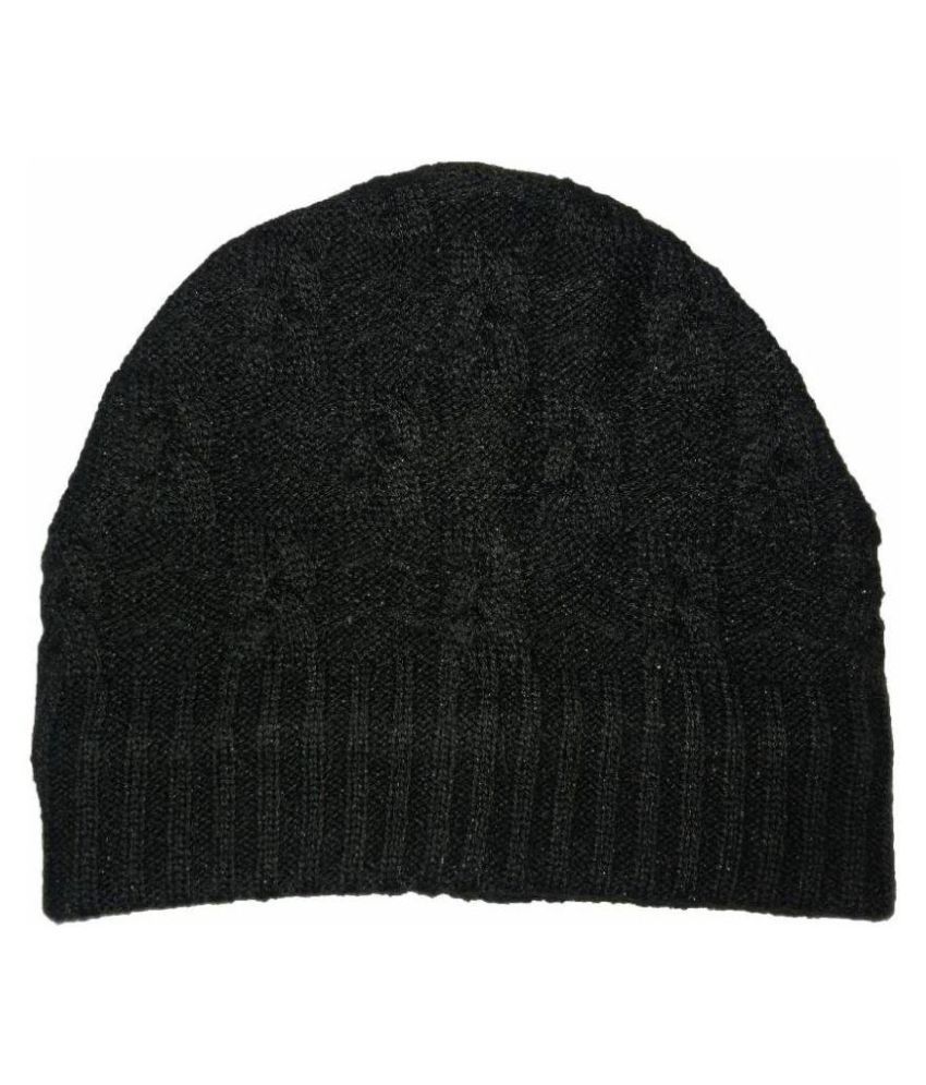     			Tahiro Winters Black Woolen Cap For Women