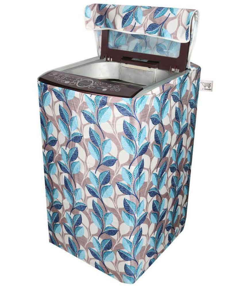     			E-Retailer Single Polycotton Classic Blue Leaves Design Top Load 5KG To 8KG Washing Machine Covers