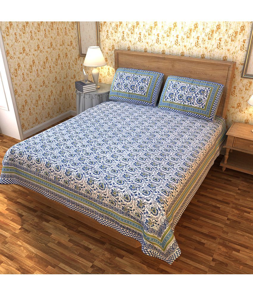 Home D Double Cotton Multicolor Floral Bed Sheet - Buy Home D Double