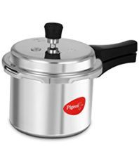 Pigeon Favourite Outer Lid Aluminum Pressure Cooker, 3 Litres, Silver