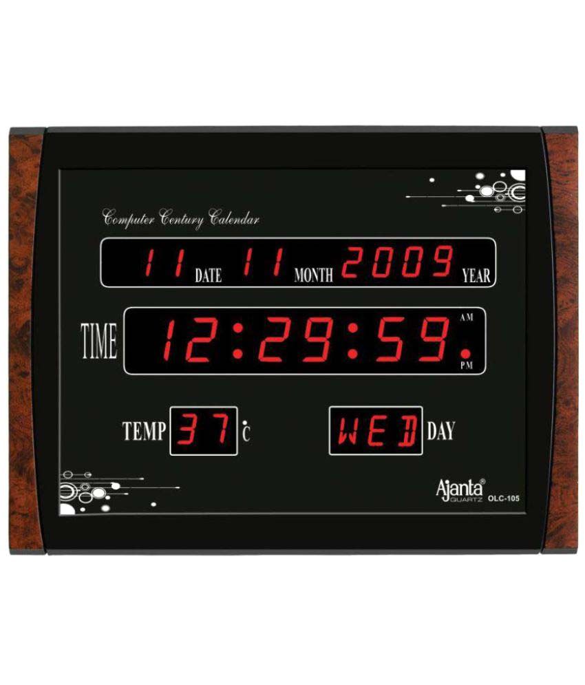 Ajanta Rectangular Digital Wall Clock 105 56 Buy Ajanta Rectangular