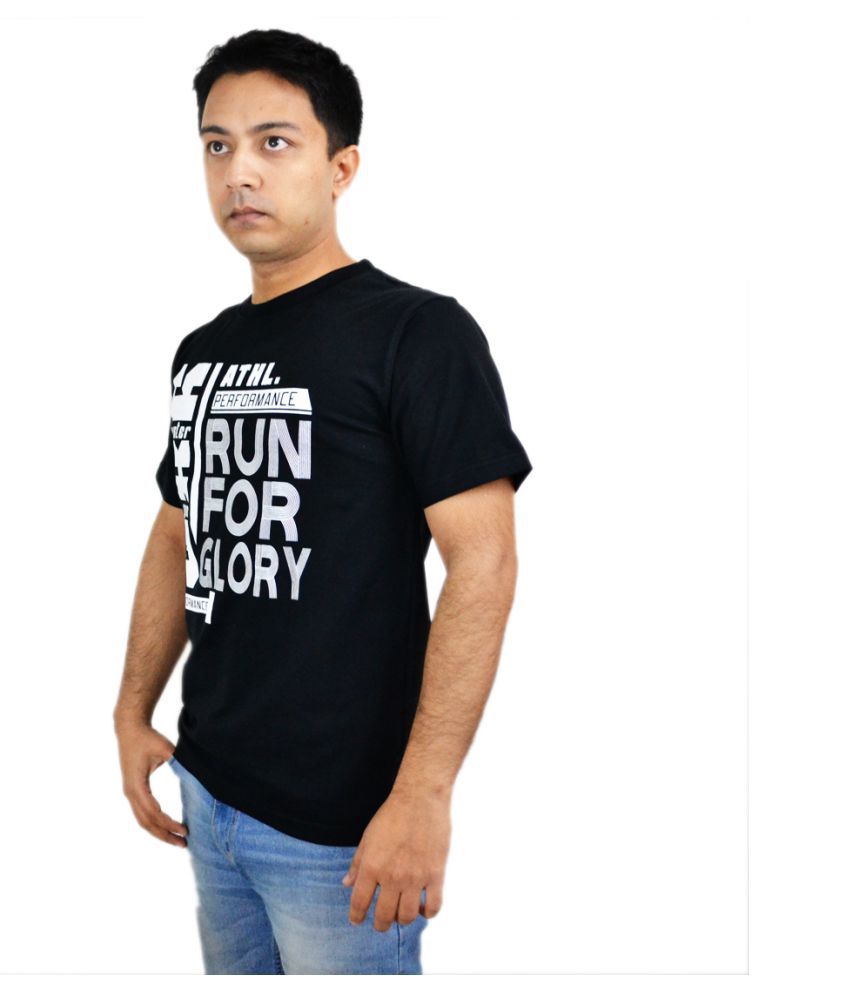 Makx Black Round T-Shirt - Buy Makx Black Round T-Shirt Online at Low ...