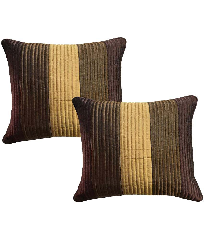     			Home Shine Set of 2 Poly Dupion Cushion Covers 60X60 cm (24 X 24)