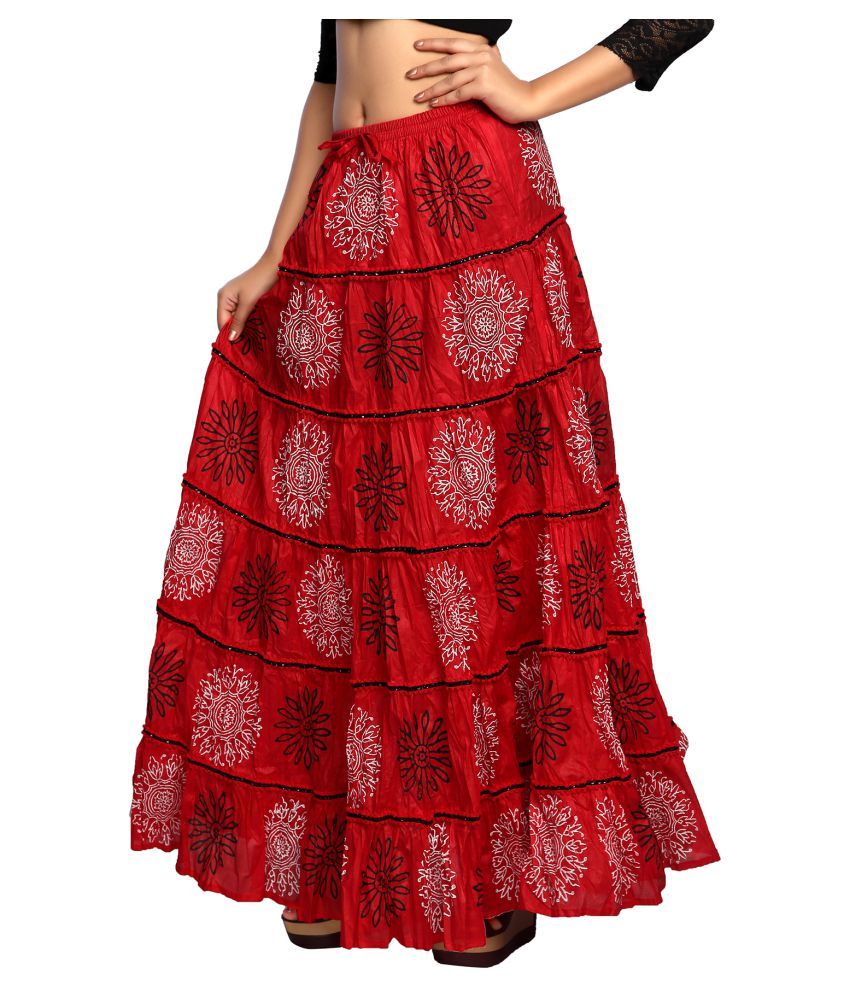 white broomstick skirt long