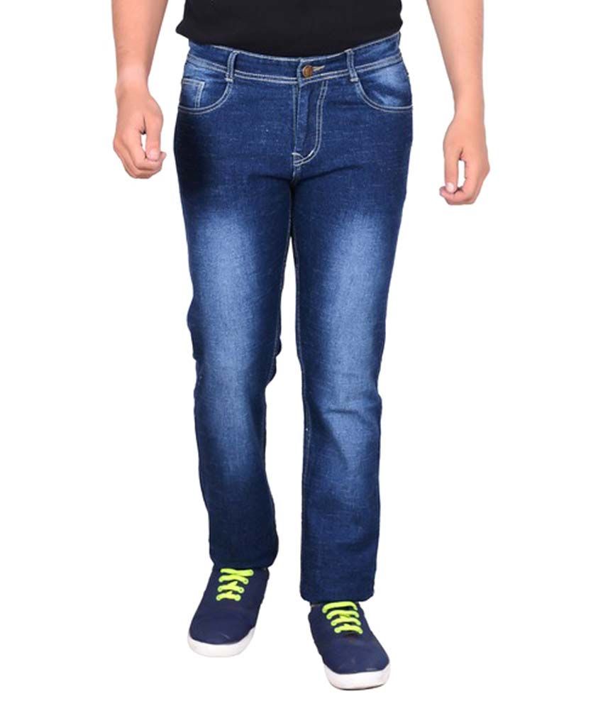 blue regular fit jeans