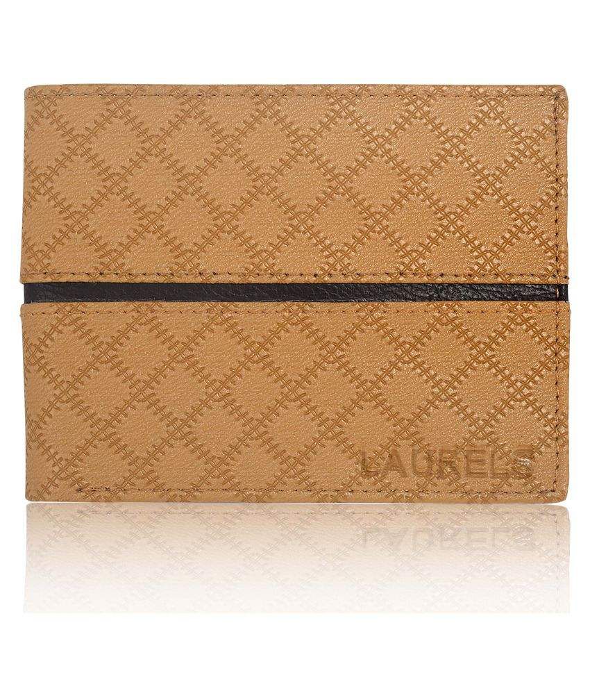     			Laurels Faux Leather Beige Casual Regular Wallet