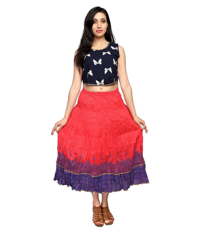 Buy Carrel Cotton Broomstick Skirt Online at Best Prices in India