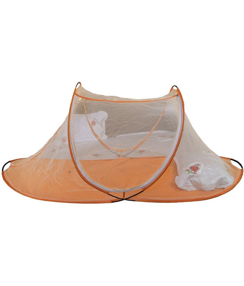     			Riddhi Mosquito Net Single White Stripes Mosquito Net