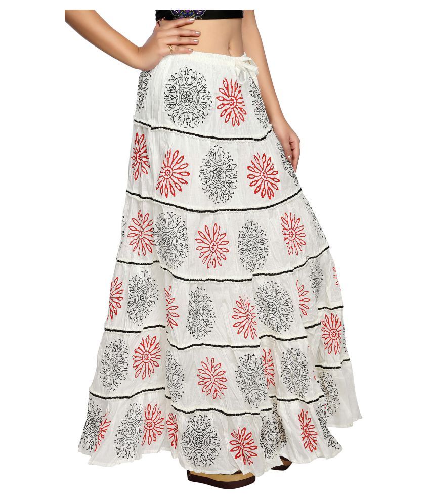 Buy Carrel Cotton Broomstick Skirt Online at Best Prices in India