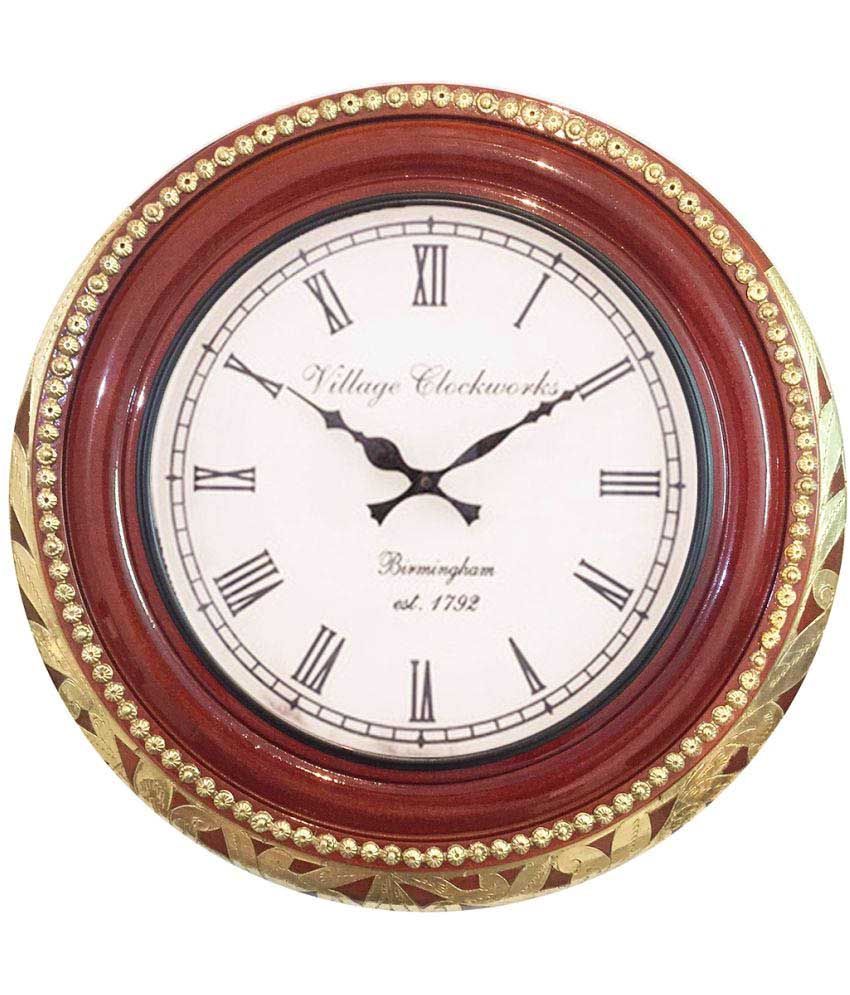 Village Clockworks Circular Analog Wall Clock Md003 30 Buy Village Clockworks Circular Analog Wall Clock Md003 30 At Best Price In India On Snapdeal