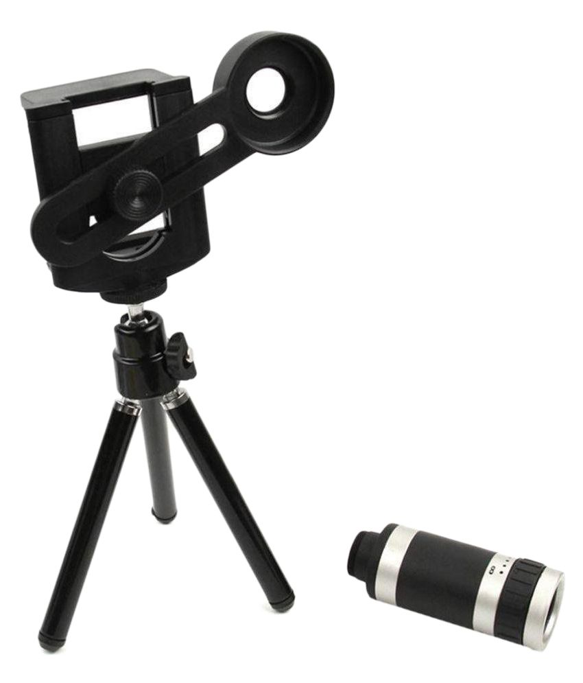     			Finaux Black Combo of Mobile Holder, Tripod and Camera Lens