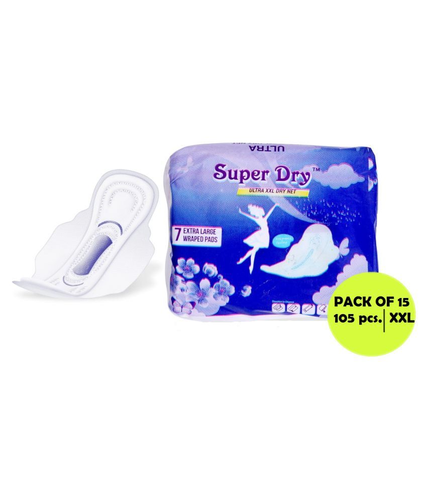 Super Dry Sanitary Pads Ultra For Heavy Flow 320mm ( XXL ) XXL Sanitary