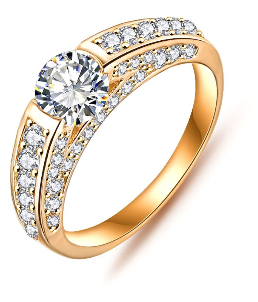 Jewels Galaxy Golden Alloy Wedding Ring: Buy Jewels Galaxy Golden Alloy ...