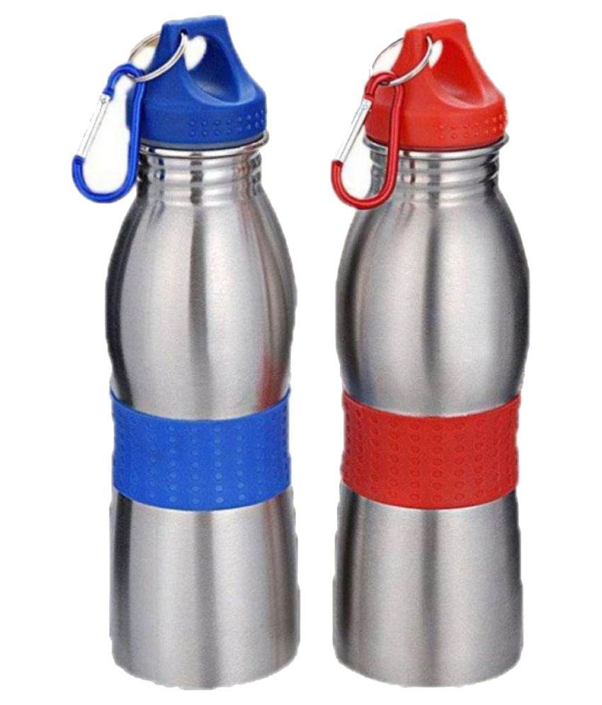 Stainless steel water bottle with rubber grip (Pack of 2 ) Buy Online at Best Price in India