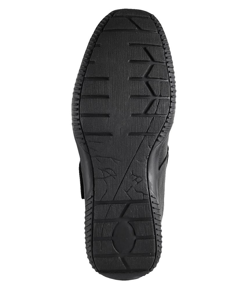 Mochi MOCHI Men BLACK LEATHER BLACK Sandals Price in India- Buy Mochi MOCHI Men BLACK LEATHER 