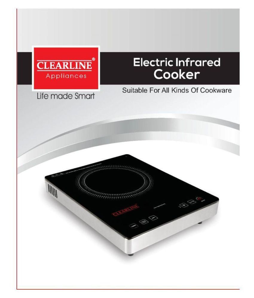 Clearline Electric Infrared 2000 Watt Induction Cooktop Price in India