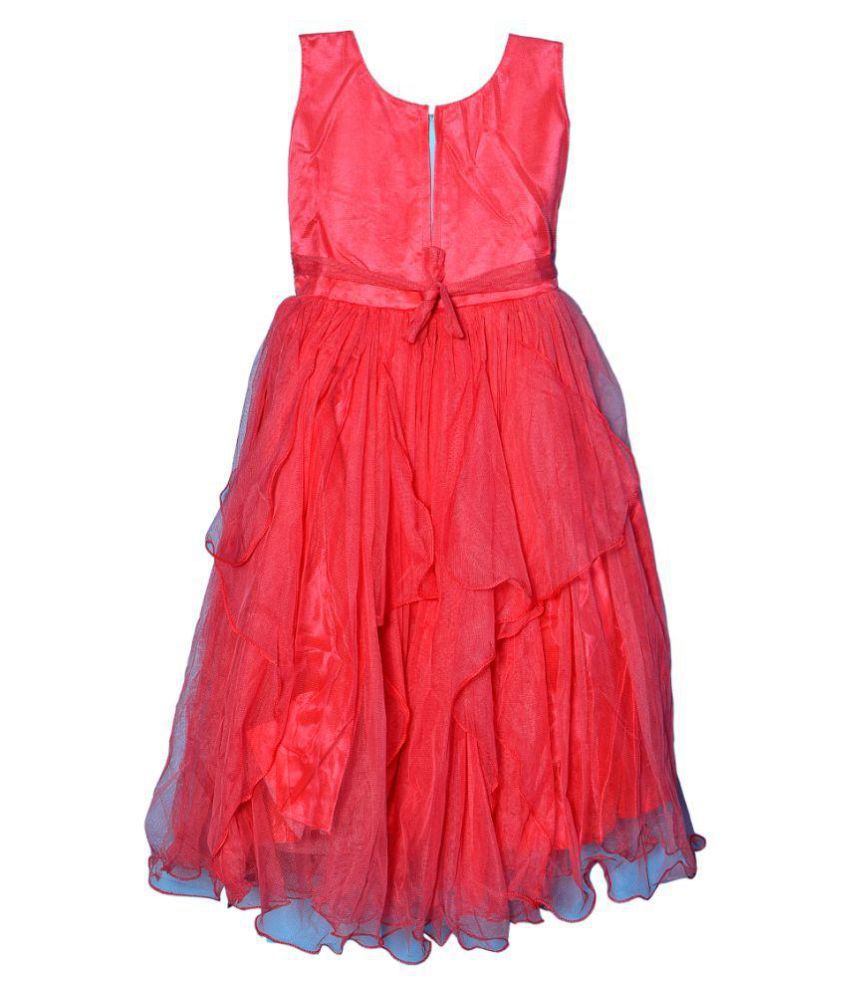 Kid's Stop Brick Red PartyWear Gown - Buy Kid's Stop Brick Red ...
