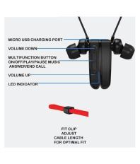 Envent LiveFit 510 Black Ear Buds Wireless Earphones With Mic Black