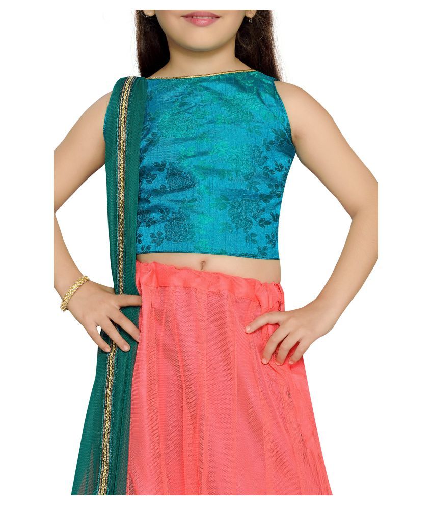 Kay Neon Orange Net Lehenga Choli Sets - Buy Kay Neon Orange Net Lehenga Choli Sets Online at 