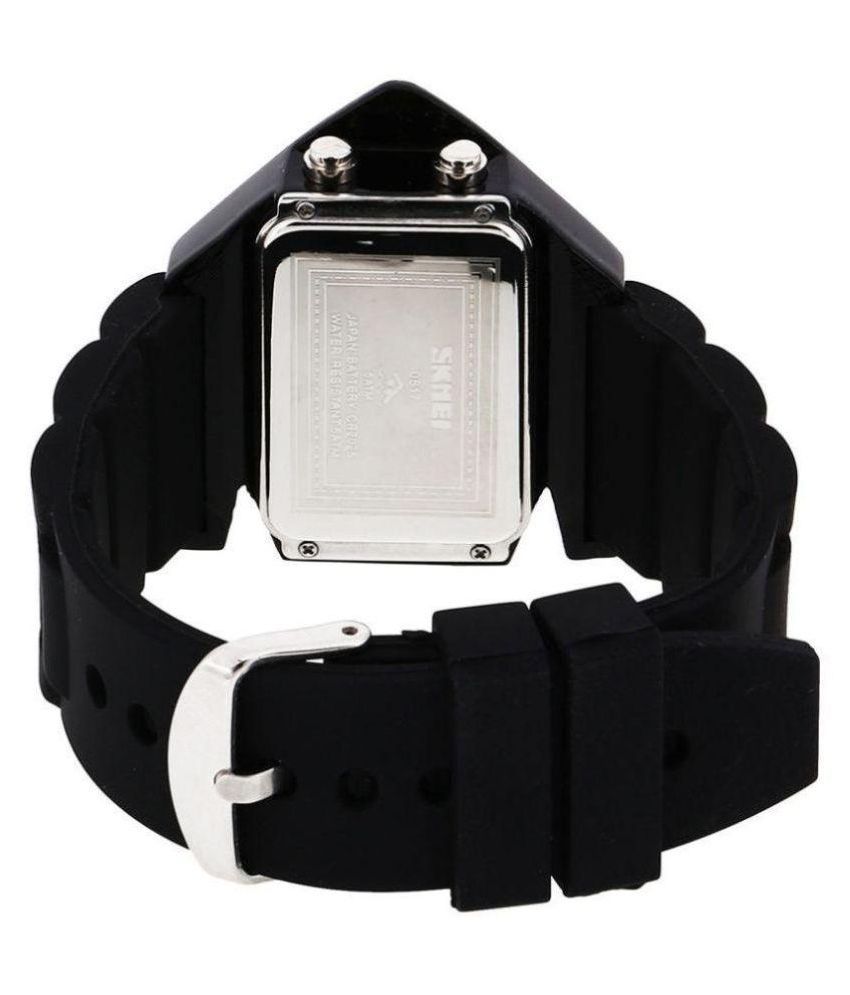 simple black digital watch