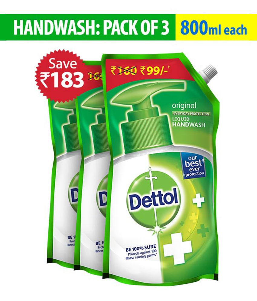 Dettol Liquid Handwash Soap Refill Pouch Original 800 ml