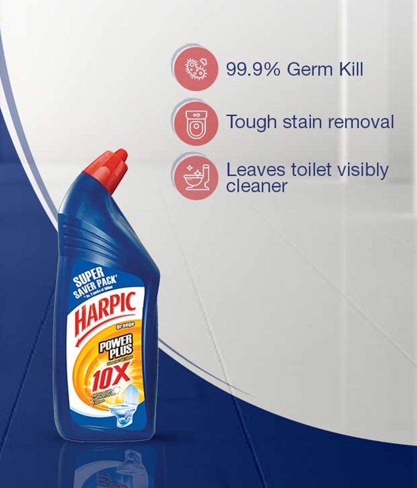 Harpic Power Plus Disinfectant Toilet Cleaner, Orange 1000ml Buy