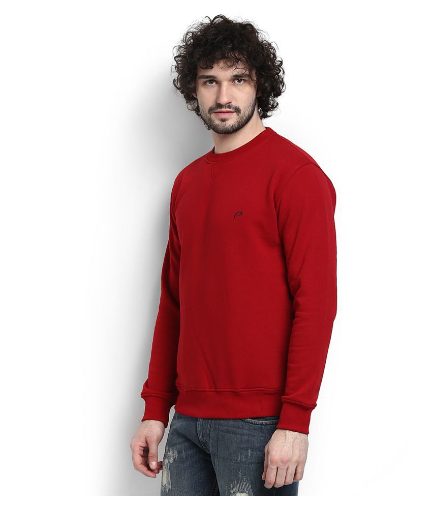 Proline Maroon 100 Percent Cotton Sweatshirt - Buy Proline Maroon 100 ...