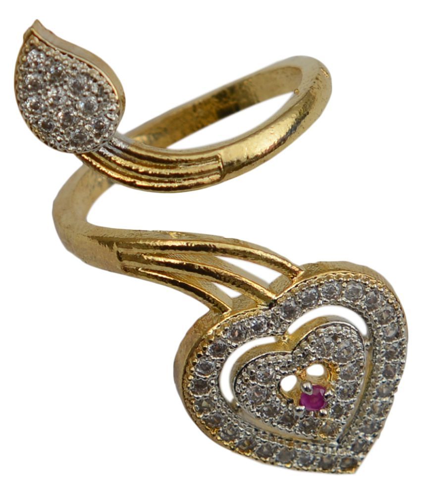 Taj Pearl Golden Alloy Ring Buy Taj Pearl Golden Alloy Ring Online in