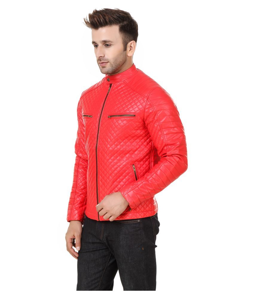 red biker pants