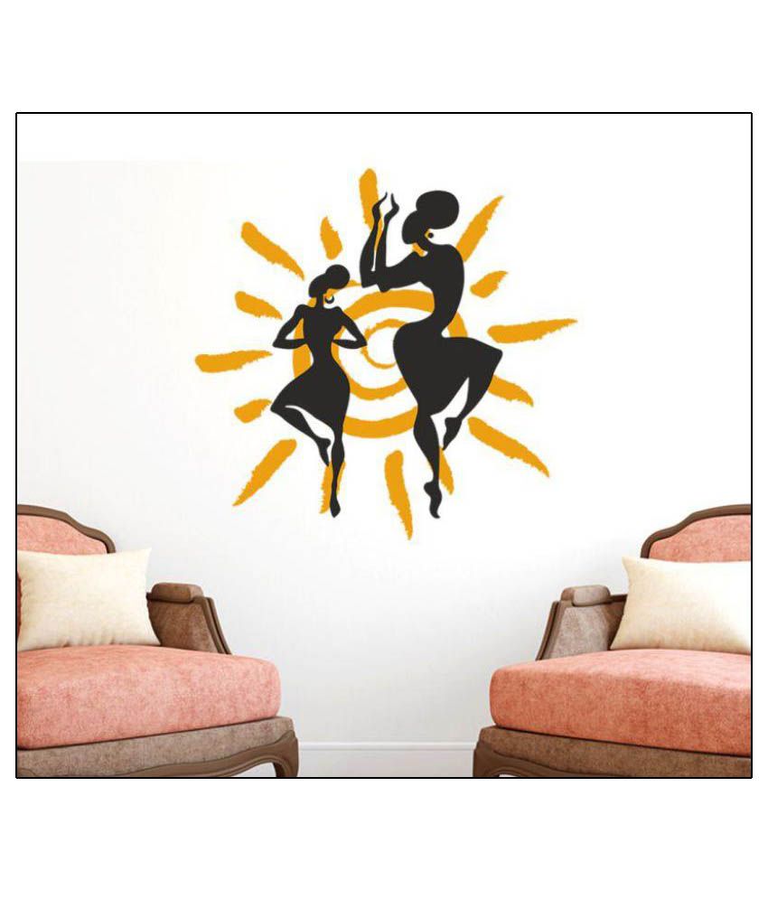     			Happy Sticky Dance New Vinyl Multicolour Wall Stickers