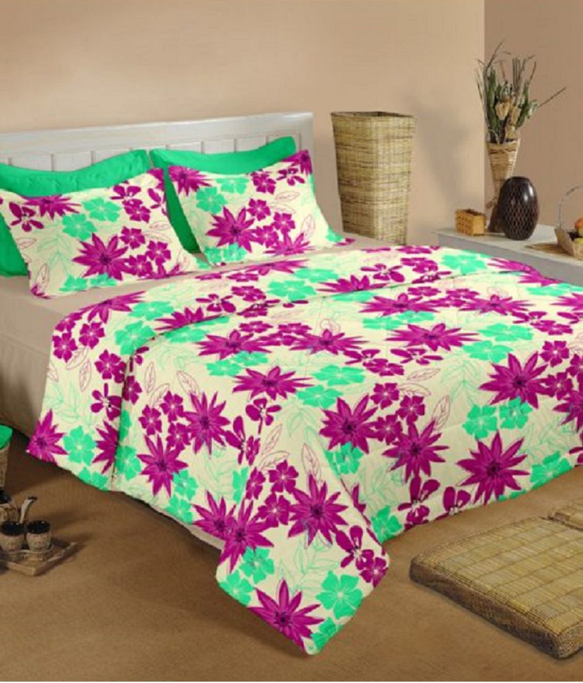     			Raymond Double Cotton Abstract Bed Sheet
