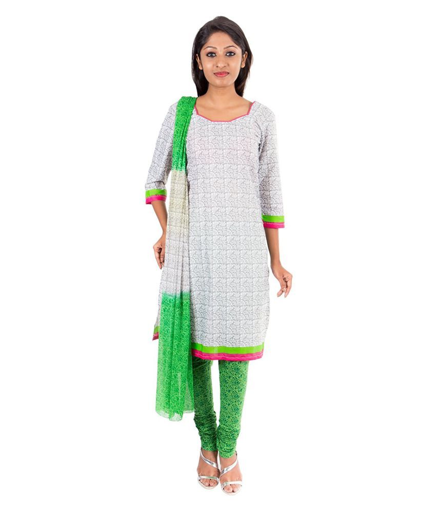 The Chennai Silks White Cotton Dress Material Buy The Chennai Silks