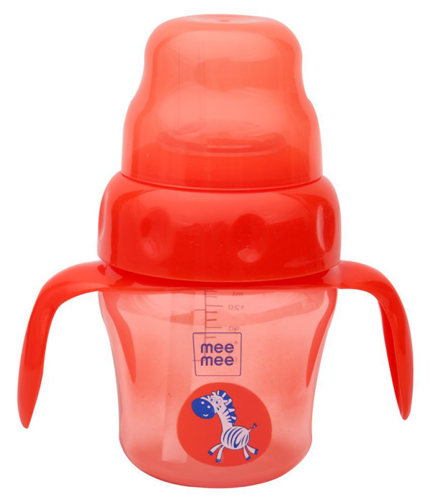     			Mee Mee Red Plastic Straw sippers baby sipper bottle