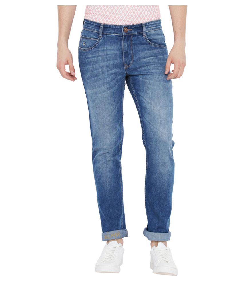 Parx Blue Slim Jeans - Buy Parx Blue Slim Jeans Online at Best Prices ...